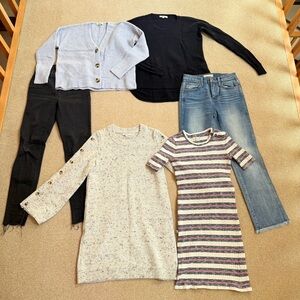 6-pc Madewell Bundle XS Dress Sweater 25 Denim